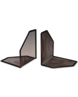Apoyalibros metalico q-connect kf00857 rejilla negro juego 170x140x135 mm
