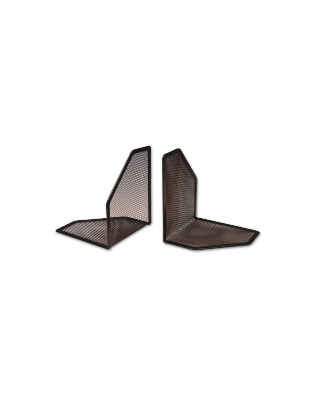 Apoyalibros metalico q-connect kf00857 rejilla negro juego 170x140x135 mm