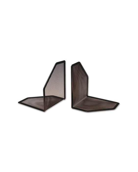 Apoyalibros metalico q-connect kf00857 rejilla negro juego 170x140x135 mm