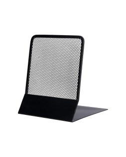 Apoyalibros metalico q-connect kf15098 rejilla negro juego 165x152x135 mm