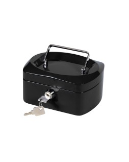 Caja caudales q-connect 6" 152x115x80 mm negra con portamonedas