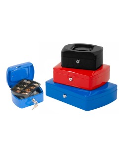 Caja caudales q-connect 6" 152x115x80 mm negra con portamonedas