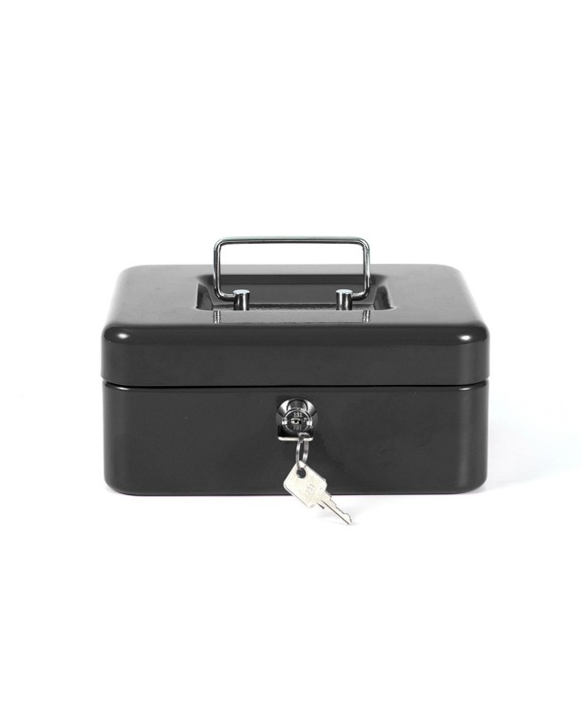 Caja caudales q-connect 8" 200x160x90 mm negra con portamonedas