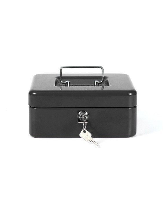 Caja caudales q-connect 8" 200x160x90 mm negra con portamonedas