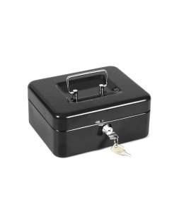 Caja caudales q-connect 8" 200x160x90 mm negra con portamonedas