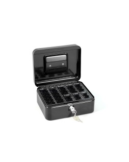 Caja caudales q-connect 8" 200x160x90 mm negra con portamonedas