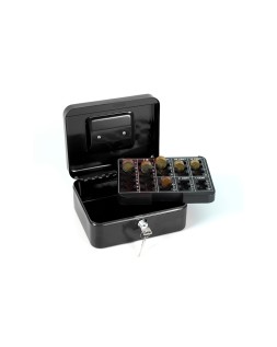 Caja caudales q-connect 8" 200x160x90 mm negra con portamonedas
