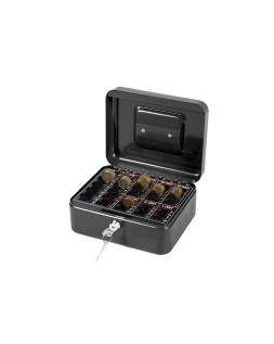 Caja caudales q-connect 8" 200x160x90 mm negra con portamonedas
