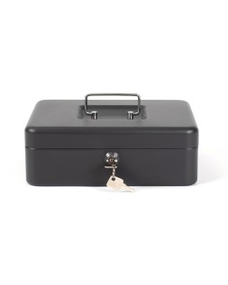 Caja caudales q-connect 10" 250x180x90 mm negra con portamonedas