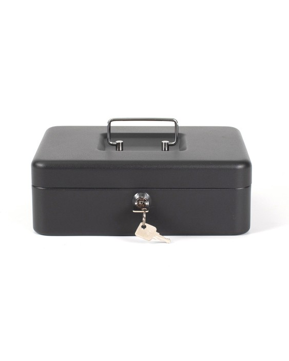 Caja caudales q-connect 10" 250x180x90 mm negra con portamonedas