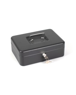 Caja caudales q-connect 10" 250x180x90 mm negra con portamonedas
