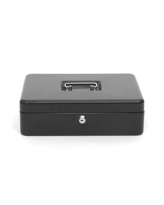 Caja caudales q-connect 12" 300x240x90 mm negra con portamonedas