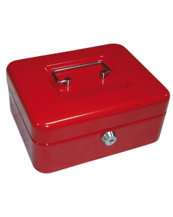 Caja caudales q-connect 8" 200x160x90 mm roja con portamonedas