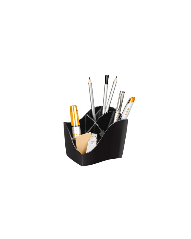 Cubilete portalapices cep gama ellypse plastico negro 118x89x98 mm