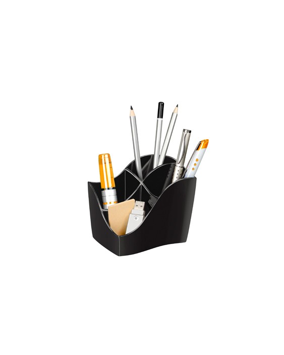 Cubilete portalapices cep gama ellypse plastico negro 118x89x98 mm