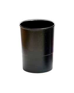 Cubilete portalapices q-connect negro opaco plastico 100% reciclado redondo diametro 75 mm alto 100 mm