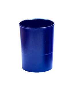 Cubilete portalapices q-connect azul opaco plastico redondo diametro 75 mm alto 100 mm