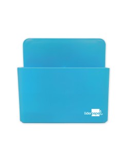 Cubilete portalapices liderpapel azul claro opaco plastico magnetico 125x75x40 mm