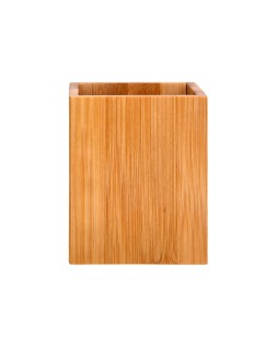 Cubilete portalapices liderpapel bambu 100% natural ecouse cuadrado 80x80x100 mm