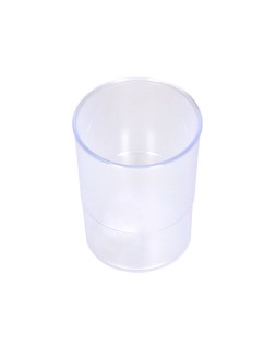 Cubilete portalapices q-connect transparente plastico diametro 75 mm alto 100 mm