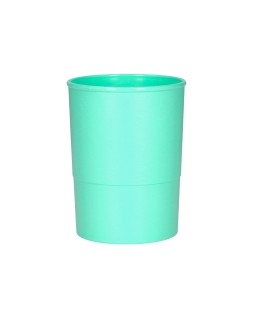 Cubilete portalapices q-connect verde menta pastel opaco plastico diametro 75 mm alto 100 mm