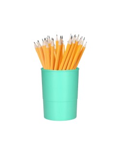 Cubilete portalapices q-connect verde menta pastel opaco plastico diametro 75 mm alto 100 mm