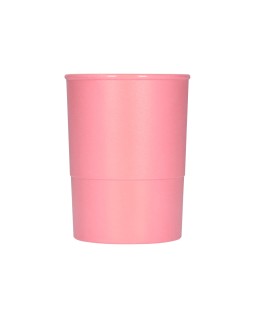 Cubilete portalapices q-connect rosa pastel opaco plastico diametro 75 mm alto 100 mm