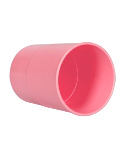 Cubilete portalapices q-connect rosa pastel opaco plastico diametro 75 mm alto 100 mm