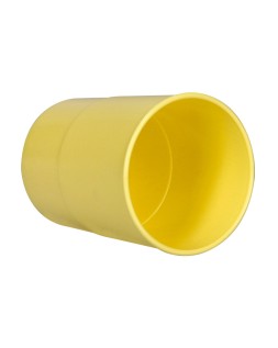 Cubilete portalapices q-connect amarillo pastel opaco plastico diametro 75 mm alto 100 mm