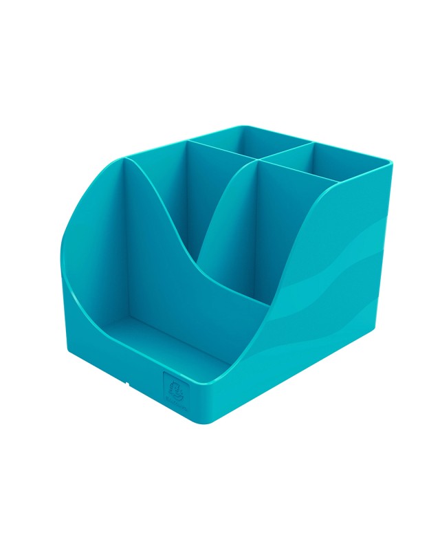 Cubilete portalapices exacompta skandi plastico reciclado color azul pacifico 155x119x109 mm