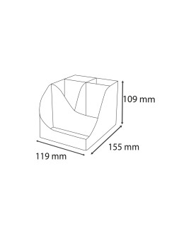 Cubilete portalapices exacompta skandi plastico reciclado color nude 155x119x109 mm