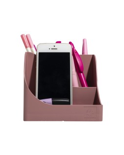 Cubilete portalapices exacompta skandi plastico reciclado color rosa viejo 155x119x109 mm