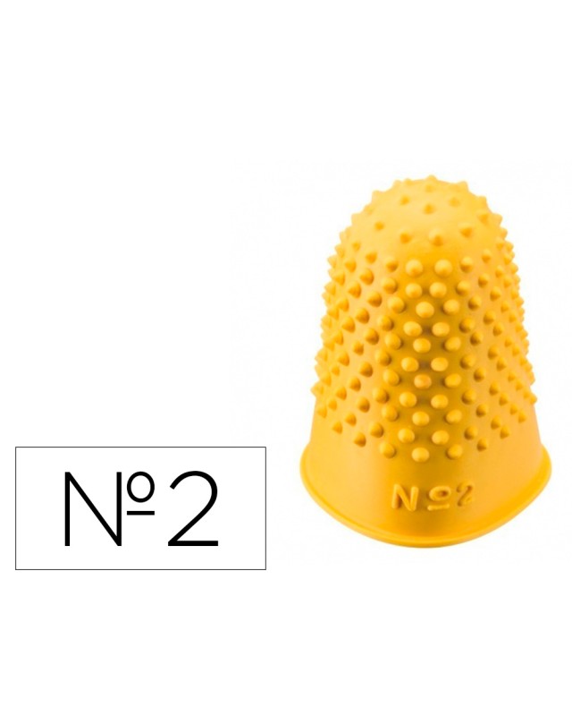 Dedil q-connect goma nº2 22-24 mm diametro caja de 12 unidades color amarillo