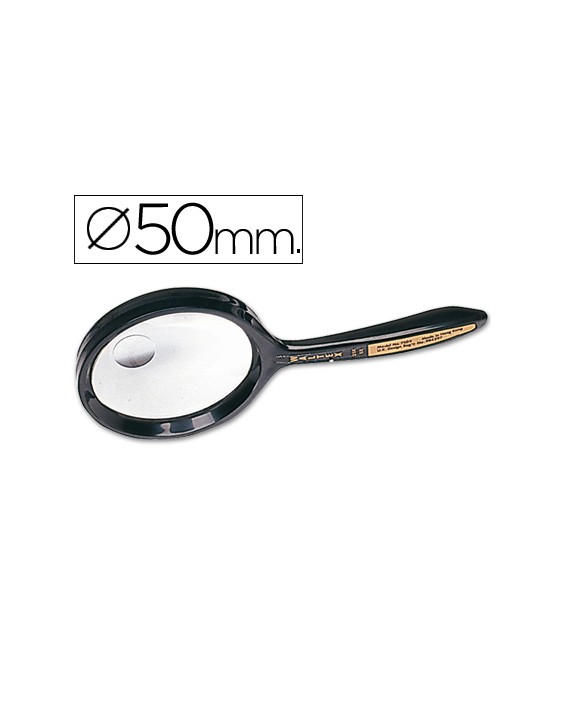Lupa q-connect cristal bifocal 50 mm mango curvo