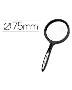 Lupa q-connect cristal bifocal 75 mm mango curvo