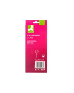 Lupa q-connect cristal aro metalico mango plastico negro 75 mm