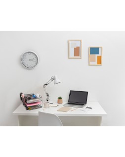 Organizador sobremesa bandeja metalica q-connect rejilla negra con 4 departamentos 315x20x175 mm