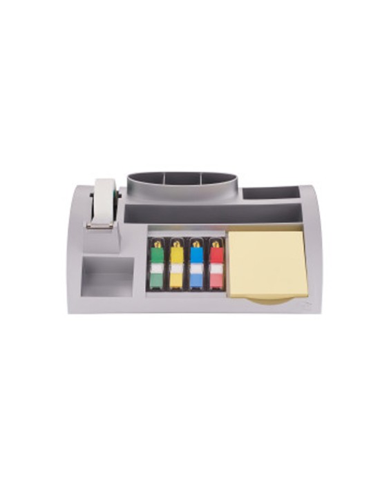 Organizador de sobremesa 3m c-50 incluye bloc de notas rollo de cinta scotch 4 dispensadores de banderitas