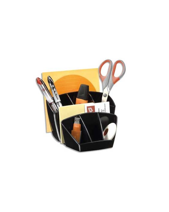 Organizador sobremesa cep confor plastico negro
