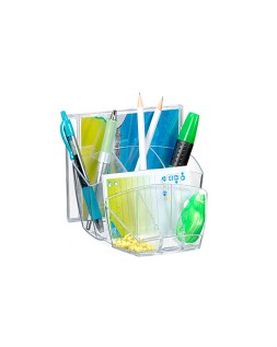 Organizador sobremesa cep con 8 compartimentos plastico transparente