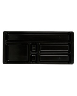 Bandeja organizadora q-connect de cajones color negro 344x160x33 mm