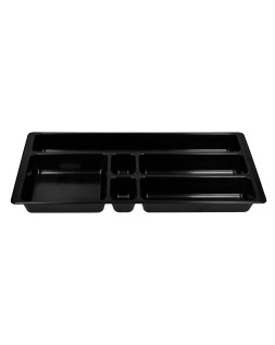 Bandeja organizadora q-connect de cajones color negro 344x160x33 mm
