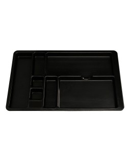 Bandeja organizadora q-connect de cajones color negro 364x225x21 mm