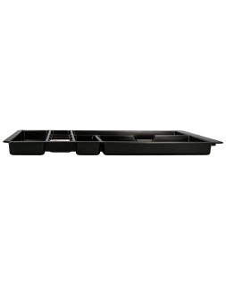 Bandeja organizadora q-connect de cajones color negro 364x225x21 mm