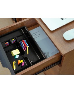 Bandeja organizadora q-connect de cajones color negro 364x225x21 mm