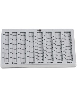 Bandeja portamonedas liderpapel plastico color gris 275x155x24/35 mm