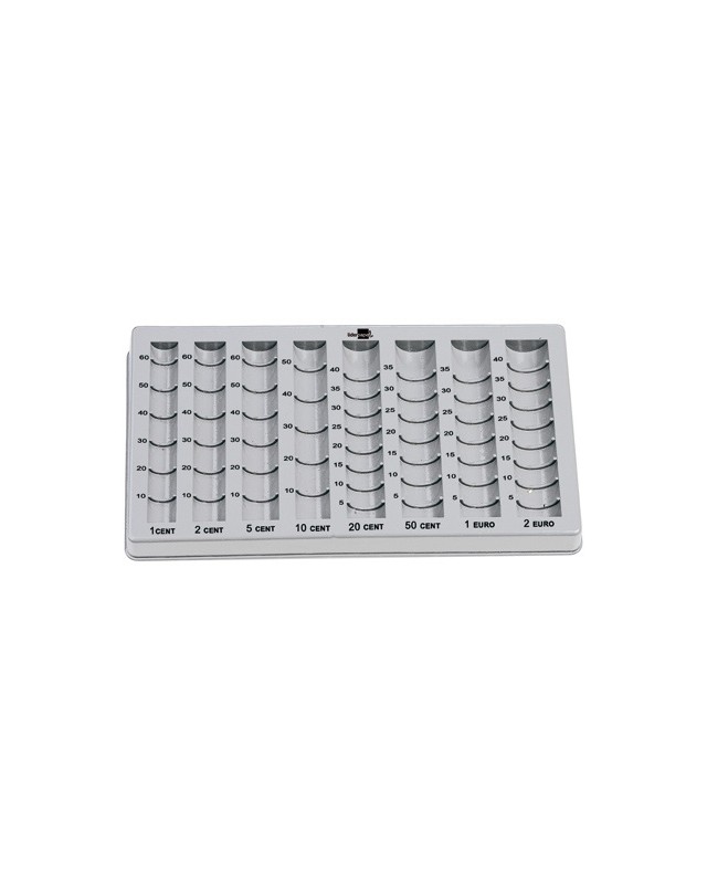 Bandeja portamonedas liderpapel plastico color gris 275x155x24/35 mm