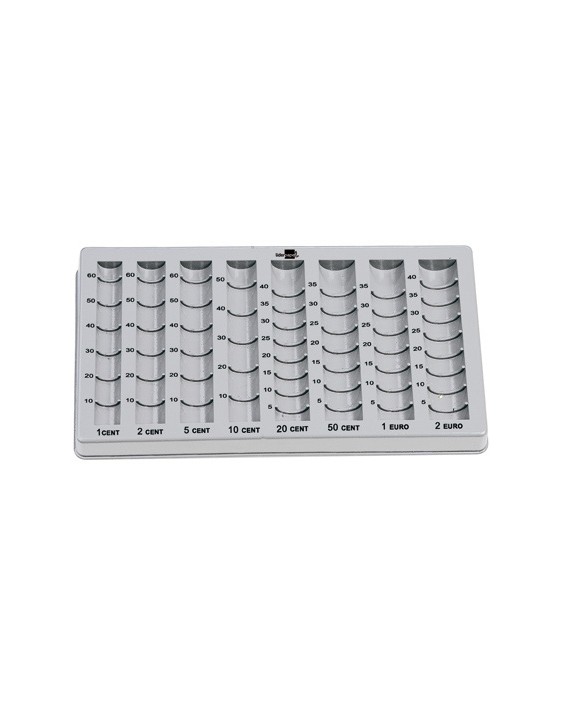Bandeja portamonedas liderpapel plastico color gris 275x155x24/35 mm