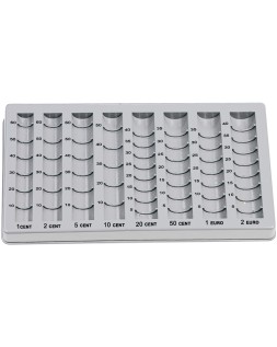 Bandeja portamonedas liderpapel plastico color gris 275x155x24/35 mm