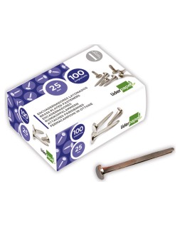 Encuadernadores liderpapel niquelados n.5 25 mm caja de 100 unidades